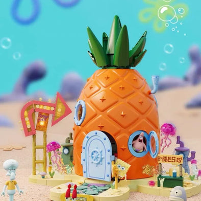 AREA-X AB0032 SpongeBob Pineapple House SquarePants MOC-Set Bricks Kids Toy-Gift