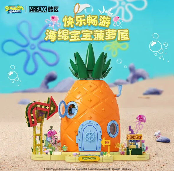 AREA-X AB0032 SpongeBob Pineapple House SquarePants MOC-Set Bricks Kids Toy-Gift