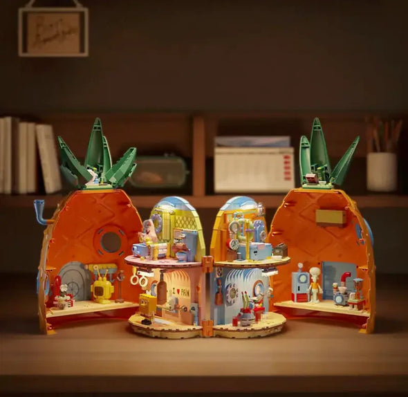 AREA-X AB0032 SpongeBob Pineapple House SquarePants MOC-Set Bricks Kids Toy-Gift