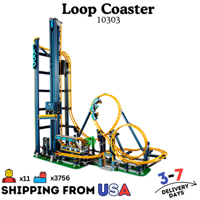 3756PCS Loop Coaster Park Buildings Block US