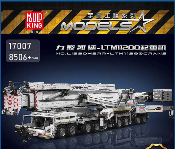 8506 pcs Mouldking 17007&17008 RC Liebherr LTM 11200