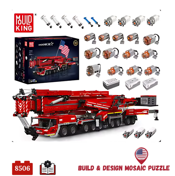 8506 pcs Mouldking 17007&17008 RC Liebherr LTM 11200