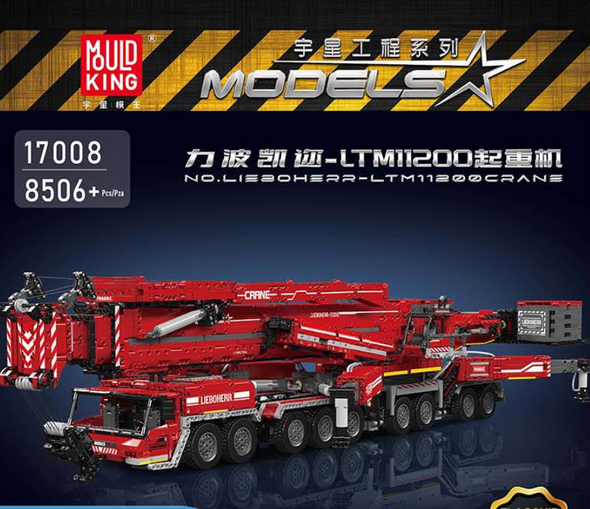 8506 pcs Mouldking 17007&17008 RC Liebherr LTM 11200