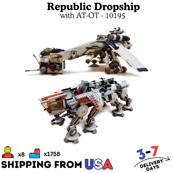 1808 pcs 19014 Republic Dropship with AT-OT Walker LP05053 LG10195