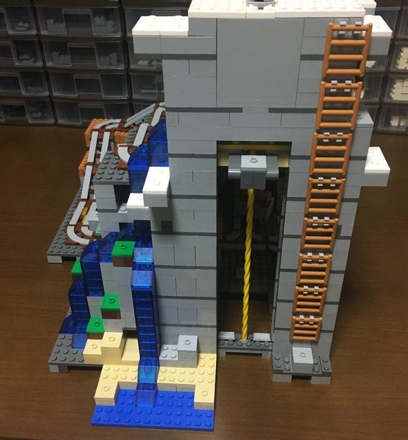 2688PCS Miniecraft The Mountain Cave Compatible 21137