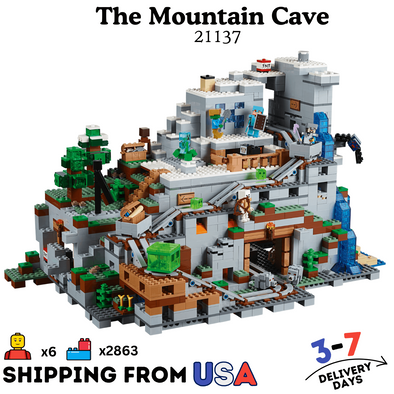 2688PCS Miniecraft The Mountain Cave Compatible 21137